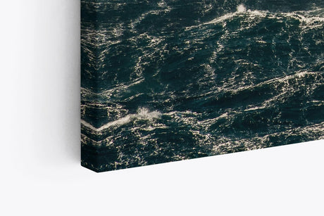 Paul Sinus Wandbild 120x80cm Raue See Meer Wellen Grau Ozean Horizont Sturm