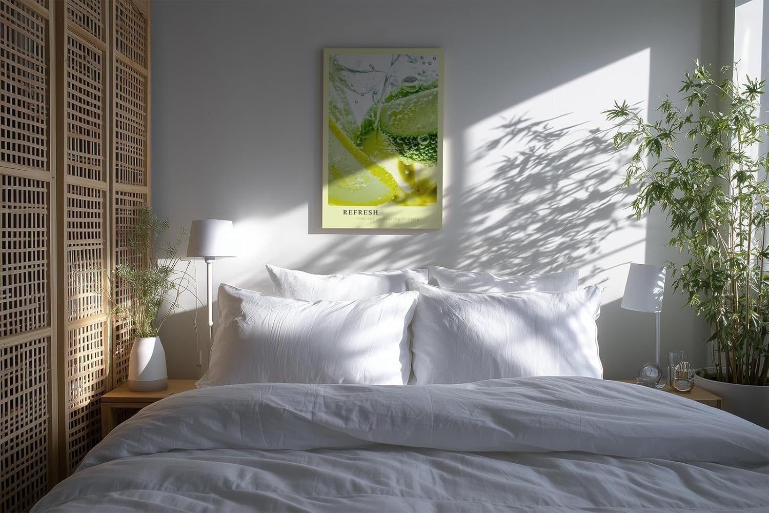 Paul Sinus Kunstdruck 40x60cm Refresh – Zitrone und Limette mit Eis und Sprudel im Makro