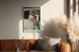 Paul Sinus Wandbild in 40x60cm The Blonde Vendetta – Blonde Frau mit Pistole im Retro-Pin-up-Stil