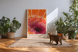 Paul Sinus Kunstdruck 40x60cm Blume Makro orange pink Nahaufnahme Detail Floral Flare