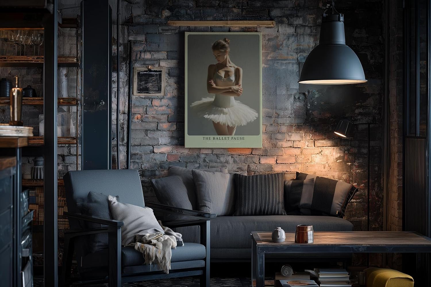 Paul Sinus Wandbild in 40x60cm The Ballet Pause – anmutiges Ballettmotiv in realistischer Malweise für elegante Raumgestaltung