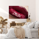 Paul Sinus Wandbild 120x80cm Volle Lippen roter Lippenstift Schlafzimmer Sexy