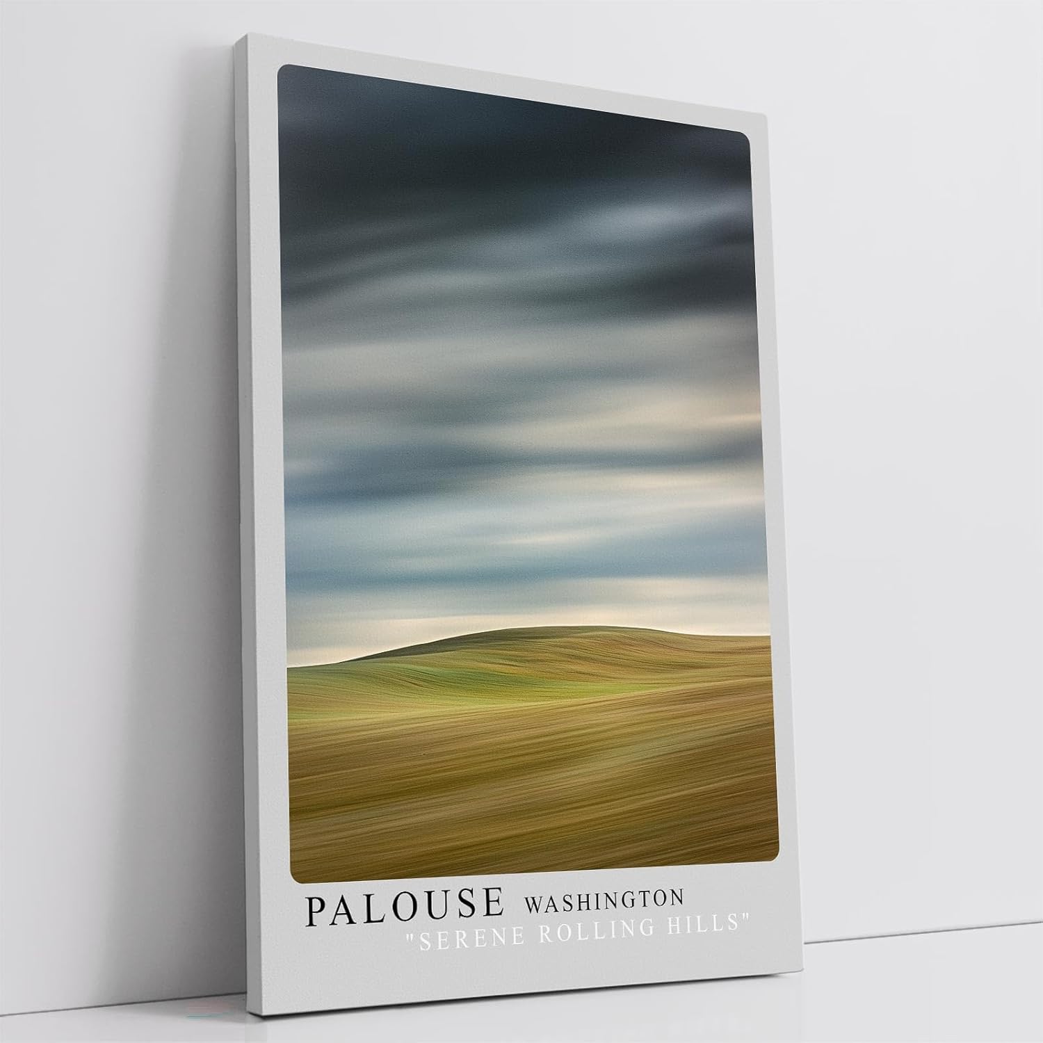 Paul Sinus Leinwandbild 40x60cm minimalistische Landschaft mit sanften Hügeln und dramatischem Himmel, beruhigende Wandkunst