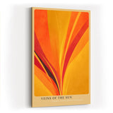 Paul Sinus Wandbild in 40x60cm Veins of the Sun – Abstrakte Komposition aus strahlendem Gelb, Orange und Rot in dynamischer Linienführung