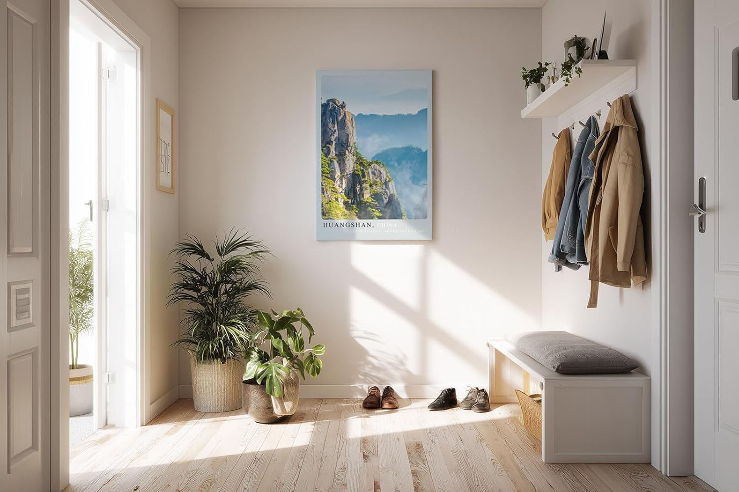 Paul Sinus Kunstdruck 40x60cm Huangshan China mit mystischer Gebirgslandschaft über Wolkenmeeren