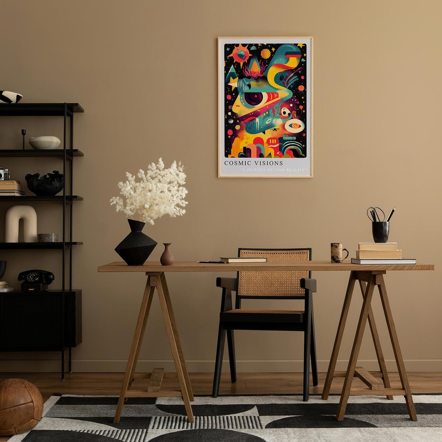 Paul Sinus Leinwandbild 80x120cm Leinwandbild Cosmic Visions surreale Kunst farbenfrohe Ästhetik kosmische Fantasie futuristische Dimension