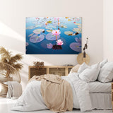 Paul Sinus Wandbild 120x80cm Lotosblume Blume Blüte Kunstvoll Lotos Rosa Wasserblumen