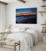 Paul Sinus Wandbild 120x80cm Berge Gebirge Sonnenuntergang Berglandschaft Nacht