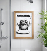 Paul Sinus Poster/Leinwandbild/Rahmenoption Lustiges Fliegenbild – Witzige Klo-Deko fürs Gäste-WC – Perfekt für Humorvolle