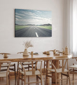 Paul Sinus Wandbild 120x80cm Straße Berge Landschaft Horizont Himmel Kunstvoll