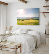 Paul Sinus Wandbild 120x80cm Landschaftsbild Natur Feld Berge Sommer Sonnenschein