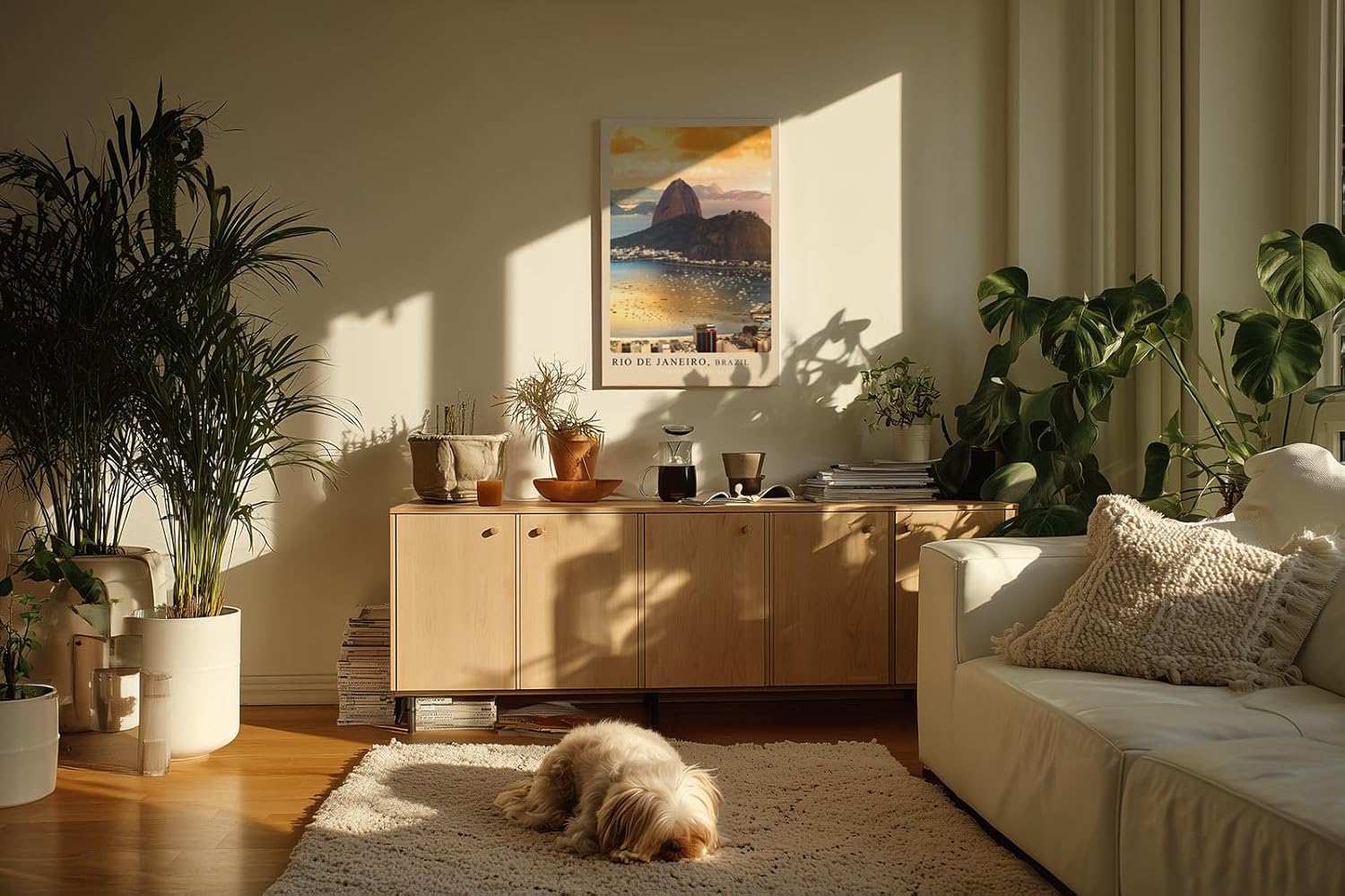 Paul Sinus Kunstdruck 40x60cm Rio de Janeiro Brasilien Sonnenuntergang Meer Stadt Berge