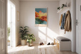 Paul Sinus Kunstdruck 40x60cm Fire Bloom – Blüte im Licht des Morgens mit funkelnden Tautropfen
