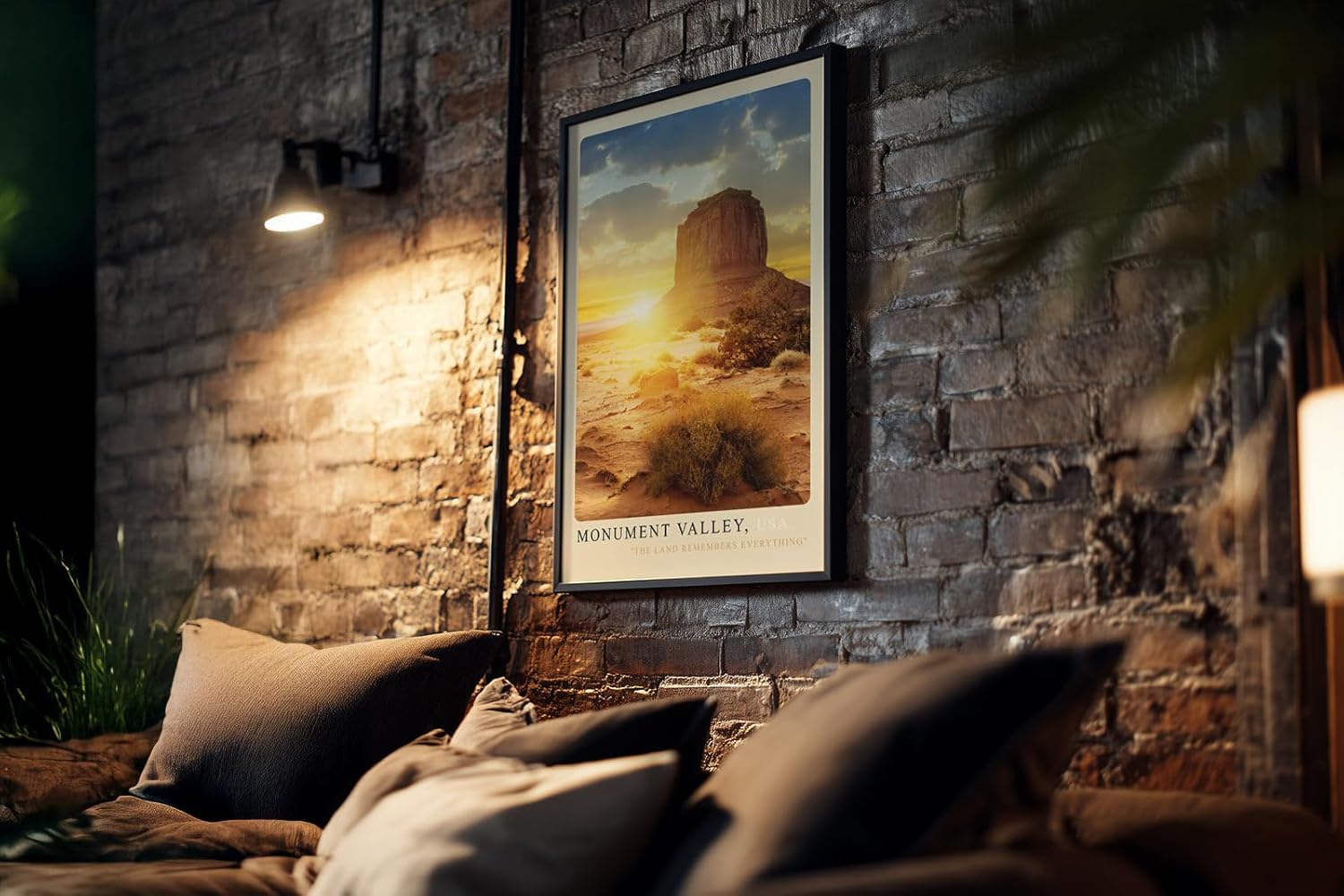Paul Sinus Kunstdruck 40x60cm Monument Valley USA Sonnenuntergang über Wüstenlandschaft mit Felsenformation