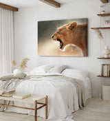 Paul Sinus Wandbild 120x80cm Löwe Löwin Wildnis Raubkatze Fangzähne Afrika