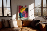 Paul Sinus Wandbild in 40x60cm The Color Impulse – Lebendige Komposition aus überlappenden Kreisen in kräftigem Gelb, Rot, Blau, Pink und Schwarz