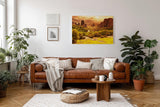 Sinus Art Wandbild 120x80cm Imposante Felsformationen im Licht der untergehenden Sonne für eindrucksvolle Wirkung
