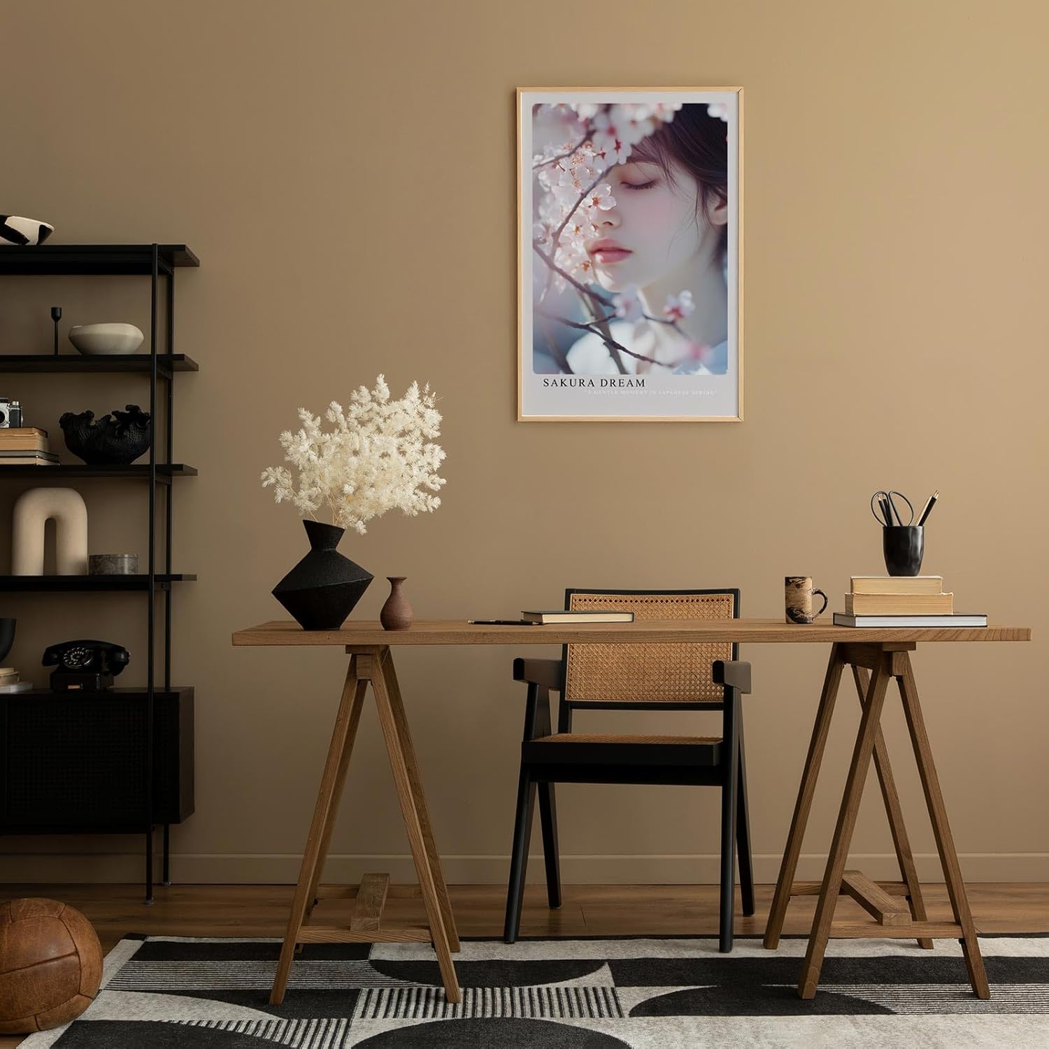 Paul Sinus Leinwandbild 80x120cm Sakura Traum zart poetisch romantisch harmonisch japanisch kunstvolle Wandkunst sanfte Farben faszinierend ästhetisch