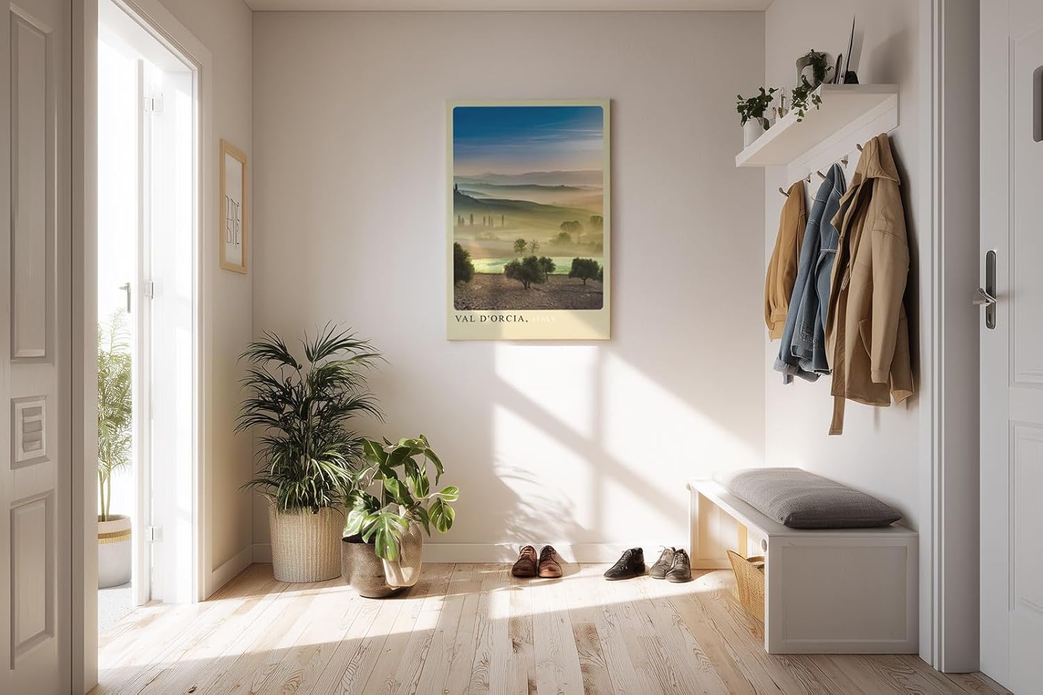 Paul Sinus Kunstdruck 40x60cm Val d'Orcia – Toskana-Panorama in goldenem Licht