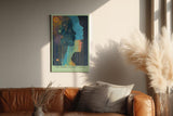 Paul Sinus Wandbild in 40x60cm The Inner Constellation – abstrakte Silhouetten mit kosmischen Mustern, spirituelle Kunst in intensiven Farbtönen