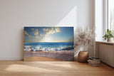 Sinus Art Wandbild 120x80cm Die brechenden Wellen im goldenen Licht erzeugen Ruhe und Dynamik zugleich