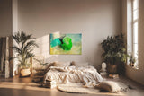 Sinus Art Wandbild 120x80cm Leuchtendes Grün und Türkis schaffen ein Gefühl von Naturverbundenheit und Frische