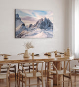 Paul Sinus Wandbild 120x80cm Norwegen Berge Schneegipfel Berggipfel Felsen Schnee