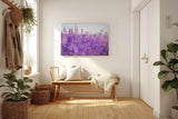 Sinus Art Wandbild 120x80cm Duftender Lavendel in sanften Lila- und Blautönen mit weichem Hintergrund