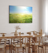 Paul Sinus Wandbild 120x80cm Sommerwiese Wiese Gras Sonnenschein Sommer