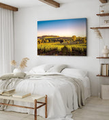 Paul Sinus Wandbild 120x80cm Frankreich Weinfelder Weinstöcke Landschaft Sonnenuntergang