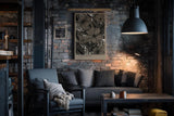 Paul Sinus Wandbild in 40x60cm Faded Bloom – Sepiafarbene Blüten im nostalgischen Stil mit malerischer Struktur