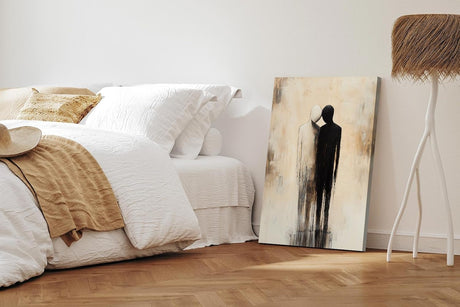 Paul Sinus 60x90cm Wandbild Tiefe Harmonie – Ausdrucksstarkes Kunstwerk zweier Figuren als Symbol für Einheit und Gleichgewicht