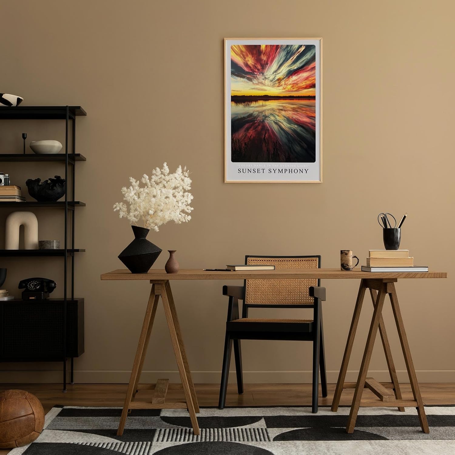Paul Sinus Leinwandbild 40x60cm Sunset Symphony spektakulärer Sonnenuntergang farbenprächtiger Himmel Spiegelung im Wasser Naturdramaturgie
