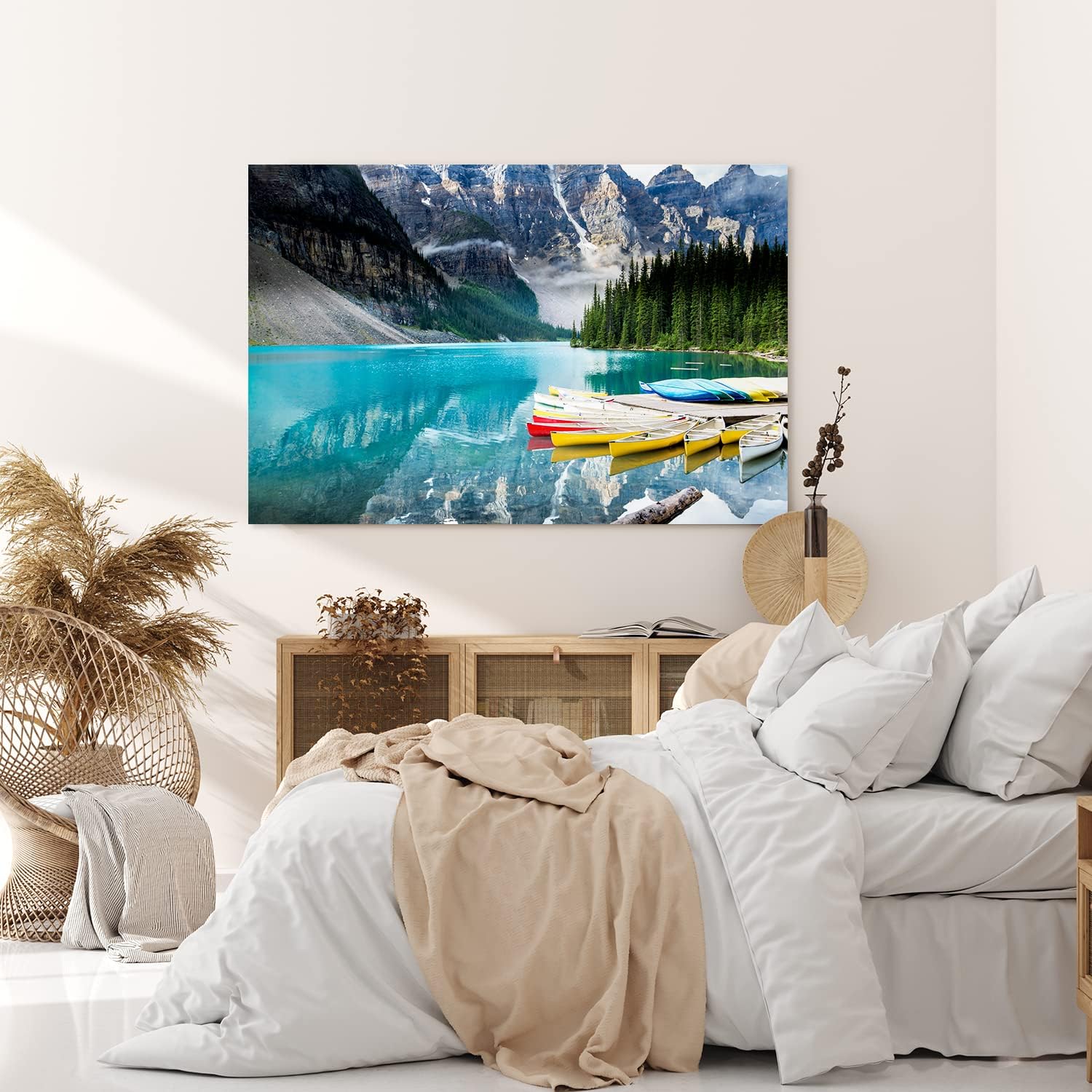 Paul Sinus Wandbild 120x80cm Banff-Nationalpark Kanada Kanus Bergsee Berge