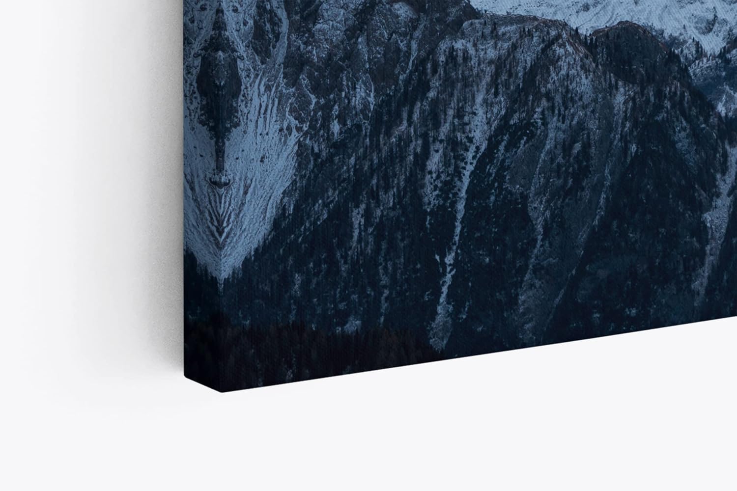 Paul Sinus Wandbild 120x80cm Berge Gebirge Schnee Bergkette dunkler Himmel