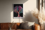 Paul Sinus Wandbild in 40x60cm The Thinking Tree – farbintensiver Baum mit neuronaler Struktur, moderne Naturund Gedankenmetapher