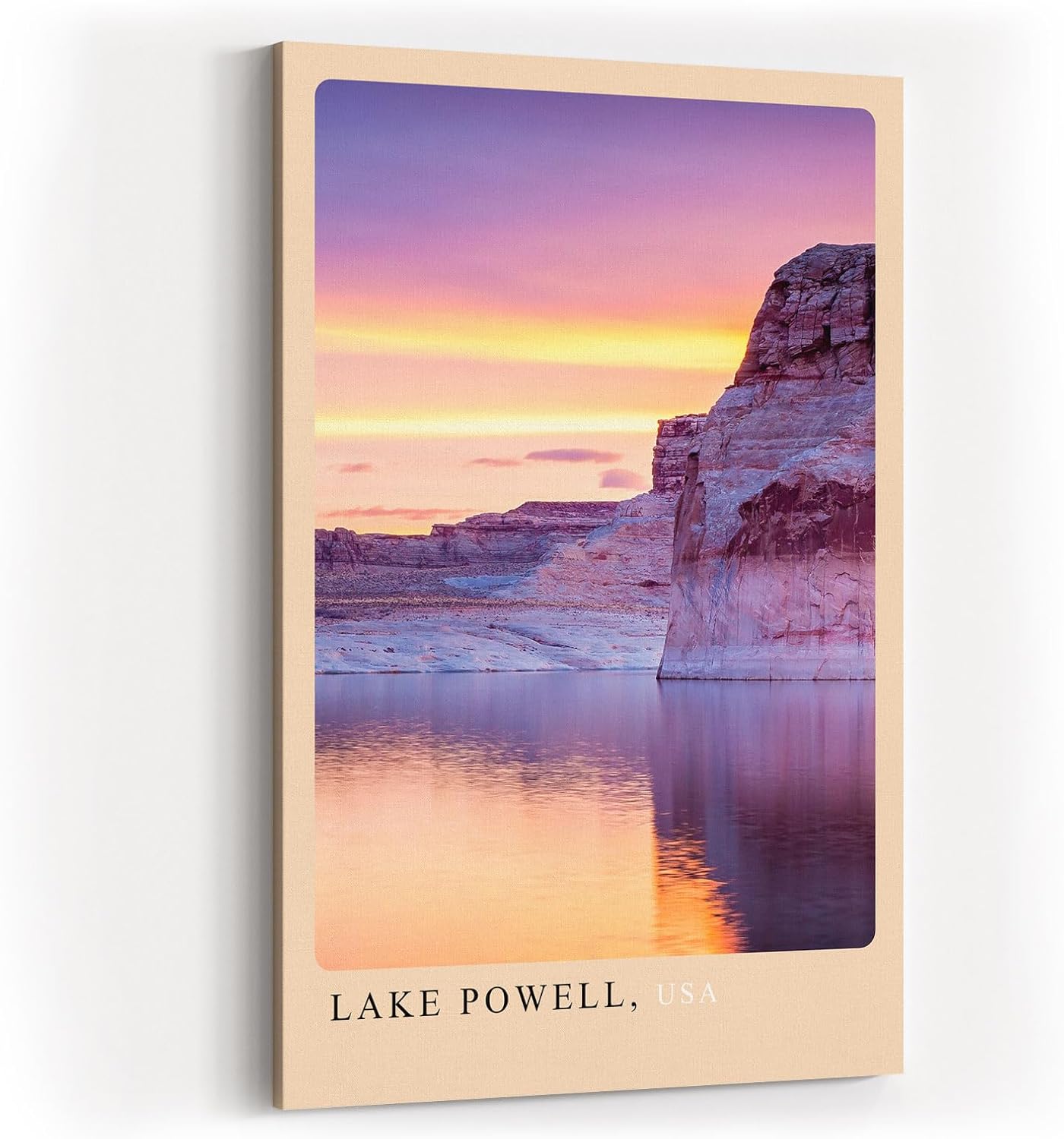 Paul Sinus Kunstdruck 40x60cm Lake Powell USA – Sandsteinformationen mit Wasserreflexion im Sonnenuntergang