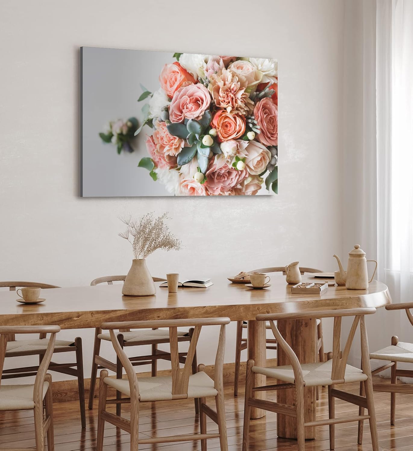 Paul Sinus Wandbild 120x80cm Blumenstrauß Blumen Bouquet Blüten Rosen Rosenstrauß