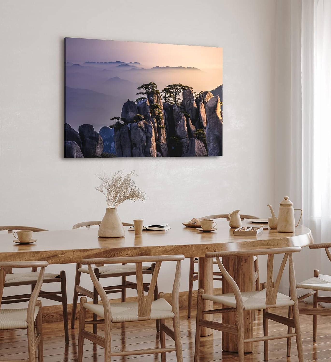 Paul Sinus Wandbild 120x80cm Huang Shan Gebirge Berge China Berglandschaft Nebel