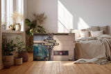Sinus Art Wandbild 120x80cm Detailaufnahme des bekannten Rodeo-Drive-Straßenschilds – elegant, kontrastreich und ikonisch