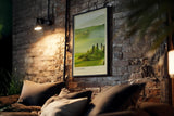 Paul Sinus Kunstdruck 40x60cm Tuscany Italy toskanische Hügellandschaft im Morgenlicht mit mediterraner Harmonie