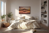 Sinus Art Wandbild 120x80cm Stimmungsvolles Fuji-Motiv bei Sonnenaufgang mit faszinierendem Nebelspiel