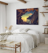 Paul Sinus Wandbild 120x80cm Grotte Sonnenuntergang Meer Felsen Küste Abend