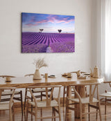 Paul Sinus Wandbild 120x80cm Lavendelfeld Lavendel Violett Landschaft Blumenfeld
