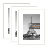 upsimples 3 Pack Bilderrahmen A4 Holz, Picture Frame Holz für Fotos, Bilder, Poster