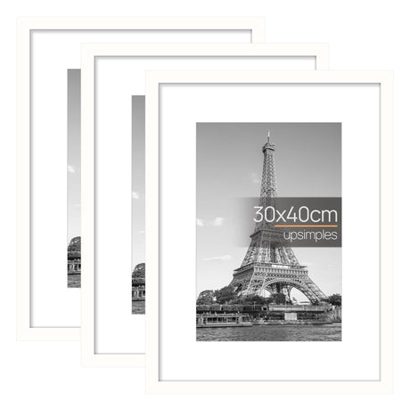 upsimples 3 Pack Bilderrahmen A4 Holz, Picture Frame Holz für Fotos, Bilder, Poster