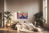 Sinus Art Wandbild 120x80cm Dynamisches Wüstenmotiv mit geschwungener Straße und Weitblick bis zum Horizont