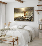 Paul Sinus Wandbild 120x80cm Leopard Wildnis Afrika Raubkatze Baum