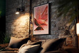 Paul Sinus Kunstdruck 40x60cm Pflanze Makro Rot Struktur Natur Tropisch Fire Bloom