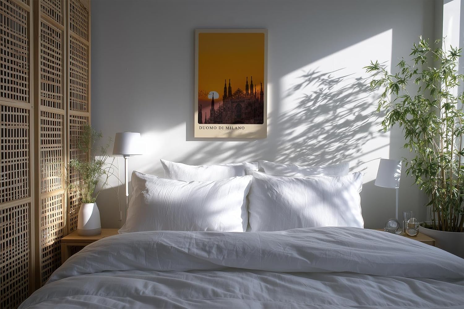 Paul Sinus Kunstdruck 40x60cm Duomo di Milano – Der Mailänder Dom im Sonnenuntergang als Silhouette vor goldenem Himmel
